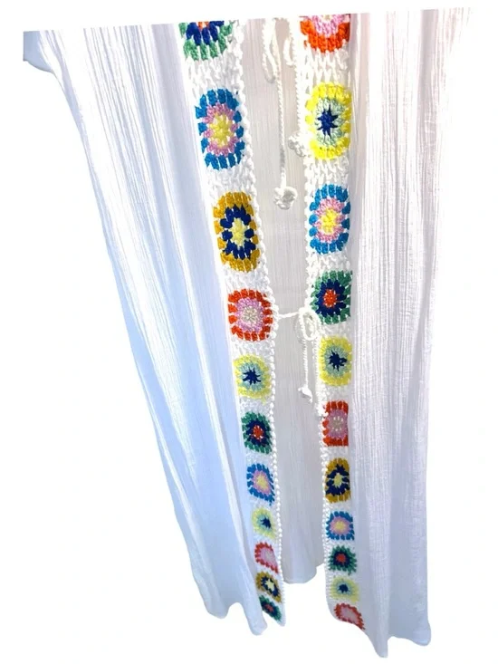 Elan Anthropologie Crochet Trim Duster L - Picture 5 of 9